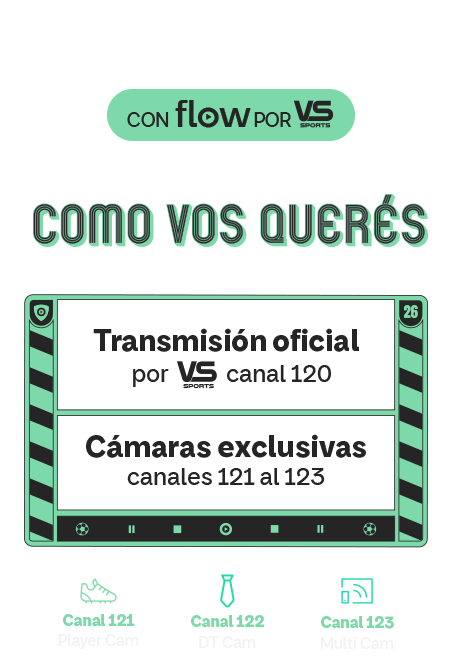 C&oacute;mo vos quer&eacute;s: transmisi&oacute;n oficial por VS canal 120 y c&aacute;maras exclusivas canales 121 al 123